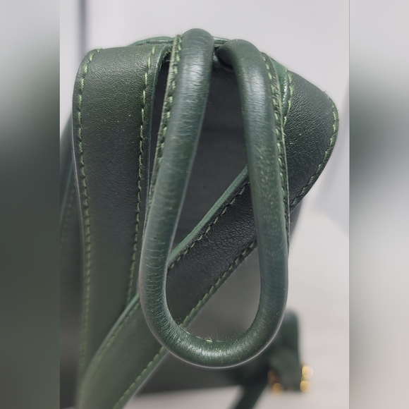 Loewe Dark Green Backpack with Gold Details - Picture 7 of 13
